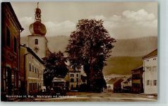 93453 W8497 Neukirchen b Hl Blut - Marktplatz mit Hohenbogen Kirche