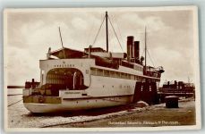 O2355 Sassnitz Schiff Preussen im Hafen Fähre Foto AK