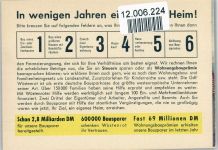 Bausparen - Wüstenrot - Klappkarte, 2-teilig Werbung