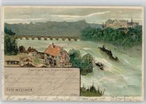 Thee Messmer - Litho - Der Rhein bei Schaffhausen - ca 1900 AK Werbung