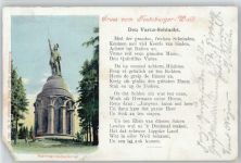 32756 W4930 Detmold - Hermannsdenkmal Text Varus-Schlacht, ex Sammlung Busse