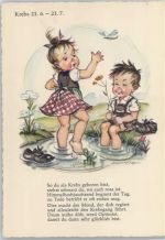 Krebs - Kinder - sign Hanitzsch Nr. 637 - Sternzeichen Künstlerkarte