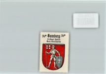 96047 W8600 Bamberg - Vignette Wappen Kaffee Hag ca 1920-1940