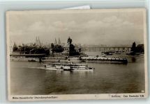 Köln-Düsseldorf Reindampfschiffahrt Foto AK Raddampfer ca 1930 AK Rheinschiff
