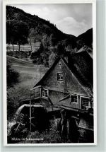 Wassermühle Foto ca 1956 AK Schwarzwaldmühle
