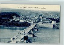 Saragossa Zaragoza - Stein-Brücke und Arrabal