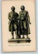 Weimar Goethe und Schiller Denkmal 1907 AK Schiller