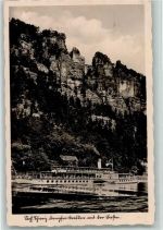 Dampfer Dresden mit der Bastei ca 1936 AK Rheinschiff
