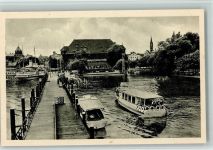 W7750 Konstanz Metz 146-439 Kupfertiefdruck - Hafen und Dampfer AK Bodenseeschiff