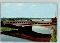 Minden Kanalbrücke mit Schiff ca 1975 AK Schifffahrt