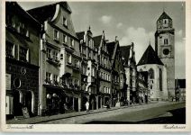 86609 W8850 Donauwörth Kupfertiefdruck Reichstrasse Kirche