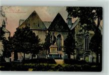32130 W4904 Enger , Westf - Kirche mit Wittekinsdenkmal