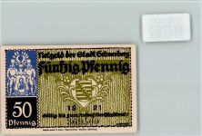 08289 O9412 Schneeberg , Erzgeb - Notgeldschein 50 Pfennig Wappen Markt