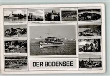 W7997 Immenstaad am Bodensee Der Bodensee und Dampfer Baden AK Bodenseeschiff 1955