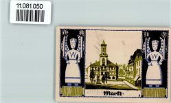 08289 O9412 Schneeberg , Erzgeb - Notgeldschein 50 Pfennig Wappen Markt