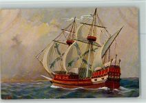 Karte Nr. 131 AK Engl. Kriegsschiff 15. Jahrh. Segelschiff Marine - Galerie