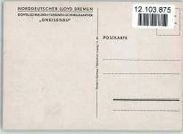 Dampfer Gneisenau AK Norddeutscher Lloyd Künstlerkarte
