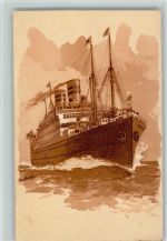Harriman Line - Dampfer Cleveland litho Bohrdt, H.