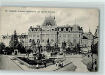 St. Gallen S. Gallo Schweiz. Bankverein und Broder-Brunnen Brunnen