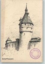 Schaffhausen Sciaffusa Federzeichnung - V.C. 310 - ca 1900 AK Meltzer, M.