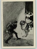 Rivalen - Kampf um eine schöne Frau Klinger, M. Künstlerkarte