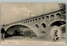 O8000 Plauen König Friedrich August Brücke Adel Sachsen 1906