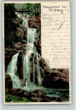 Wasserfall bei Triberg litho, sign Biese Velten AK Biese, K. 1897 Künstlerkarte