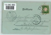 82488 W8107 Ettal 1898 Lithographie Gruss aus - Kloster, Mondschein - Ottmar Zieher