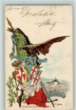 Italien - Campagna 63. Regg. 1866 Monte Croce - Wappen Regiment
