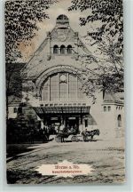 W6520 Worms Bahnhof - Kutsche wartet 1907 AK Kutsche