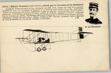J. Hauser Nr. 1456 - Leutnant Gaumont und Flugzeug, gute Erhaltung Flugwesenpionier
