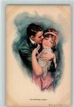 Verlag Reinthal & Newman - Water Color Serie 392, Liebespaar AK Fisher, H.