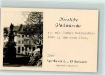 64625 W6140 Bensheim KEINE AK Glückwünsche Neujahr vom Apotheker Burkardt , gute Erhaltung