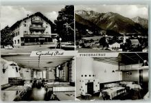 83730 W8165 Fischbachau - Gasthaus Post Gastraum Kachelofen Geweihe