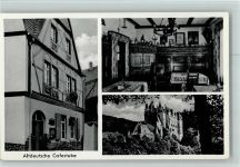 W5590 Cochem Schloß - Altdeutsche Cafestube , Ausstattung von der Kunstschreinerei Helbach Holzverarbeitung