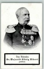 Andenken - König Albert mit Orden AK Adel Sachsen
