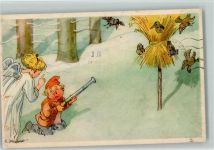 Engel ist böse, keine Vögel schießen - Humor Jagd Künstlerkarte