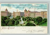 Breslau Wroclaw 1900 Lithographie Gruss aus - Mathiasplatz
