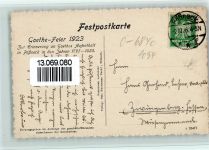 07381 O6840 Pößneck 1926 - Goethe Feier 1923 - Schmiedegasse um 1800 - Federzeichnung