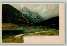 W8102 Mittenwald Künstlerkarte Nr. 1282 - Lautersse gegen Wetterstein Zieher Ottmar 1898 Lithographie