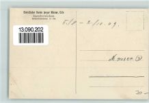 50667 W5000 Köln Lövenich 308 b Frechen 1909 Gebrauchsspuren Jugendvereinshaus mit Innenansichten - christlicher Verein junger Männer - Antoniterstr. , Eckknick