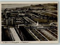 W4000 Düsseldorf Reichsausstellung 1937 "Schaffendes Volk" - AK Stadt mit Hakenkreuz Foto AK