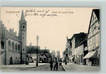 39590 O3504 Tangermünde - Markt mit Lange.-Straße Kirche Fachwerkhaus