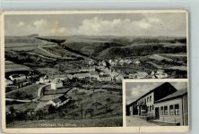 54675 W5529 Outscheid 1951 Gebrauchsspuren Teilansicht, Gasthaus Adam Reuter , 2 Eckknicke
