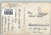 54675 W5529 Outscheid 1951 Gebrauchsspuren Teilansicht, Gasthaus Adam Reuter , 2 Eckknicke