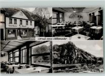 53505 W5486 Altenahr - Gasthaus Mönch Café Innenaufnahmen Gastraum Ortsansicht 4-Bildaufnahme