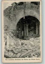 44010 Montesanto - Der zerstörte Hochaltar der Kirche am Monte Santo