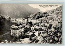 Salvan Verlag Burgy 4672 - Salvan et le chemin de fer, Martigny-chaterlard-Chamonix Bahnhof