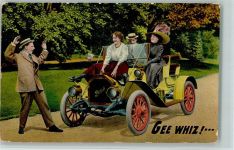 Ausfahrt mit dem Automobil Auto 1910