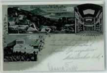 93093 W8405 Donaustauf 1900 Gebrauchsspuren Walhalla